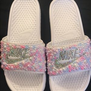 nike slides glitter